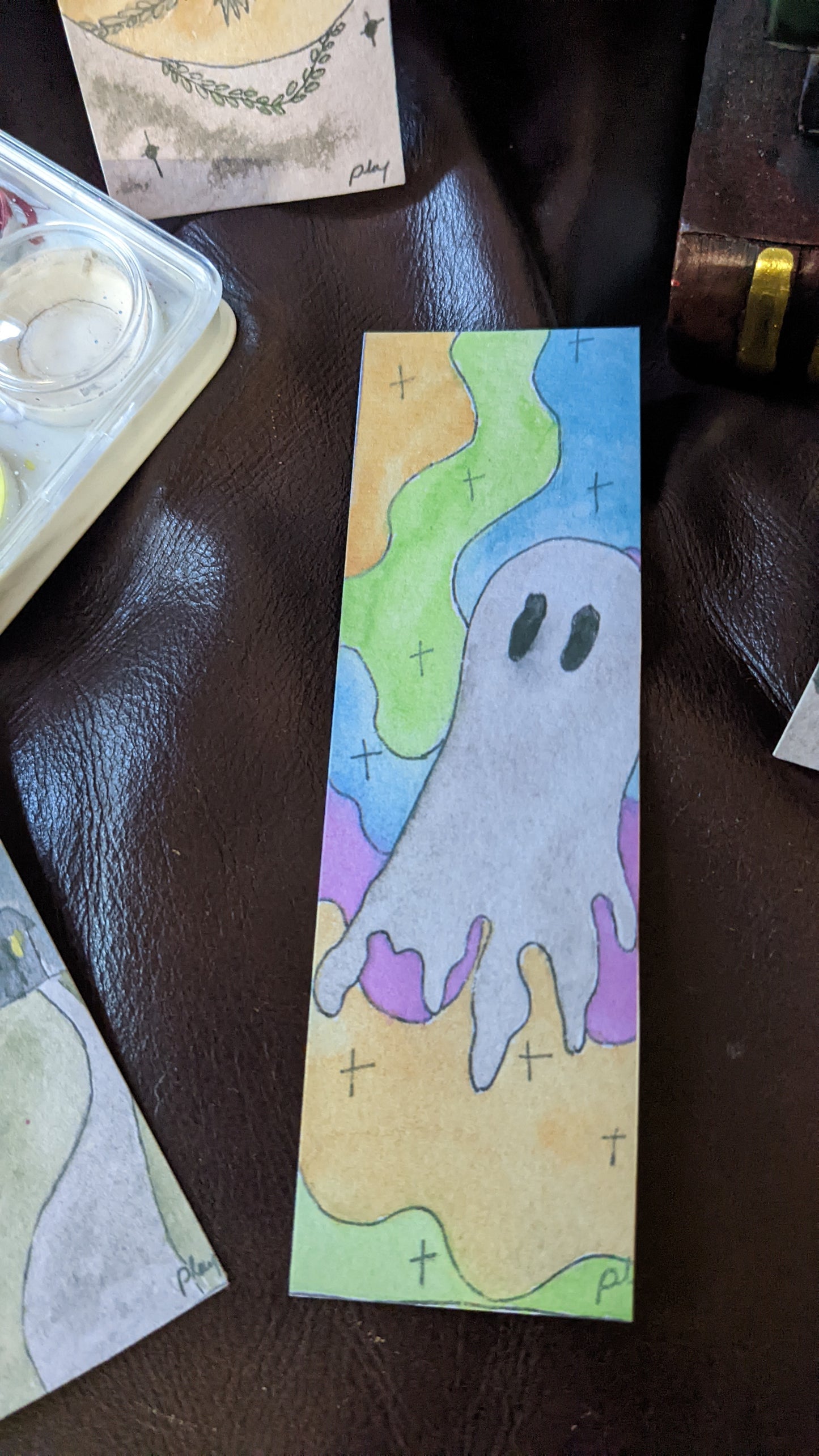 Spooky Watercolor bookmarks